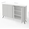 Bestar Krom 60 in Storage Cabinet with Metal Legs, White 17164-1117 - alternate 4